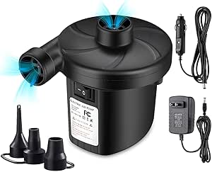 Bomba de Ar Elétrica Encher Colchão Boia Piscina Bomba Pneumática Inflador com Bicos Bivolt