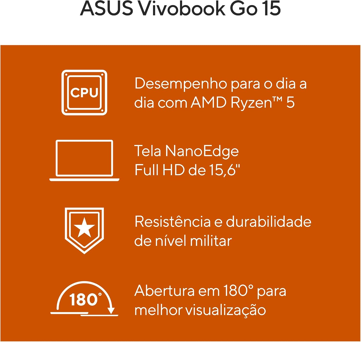Destacar portabilidade, acabamento e dimensões compactas.