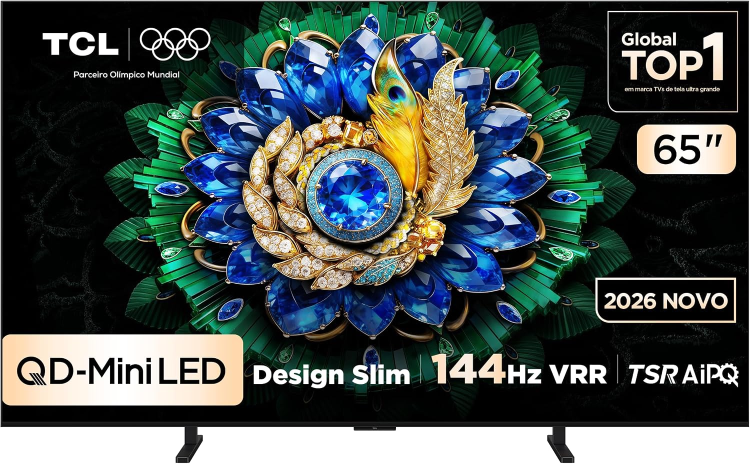 Smart Tv Tcl 65 Polegadas Qled Mini LED 4K A400M Wi-Fi Bluetooth Google Tv Hdr10+ 144 Hz Vrr 65A400M