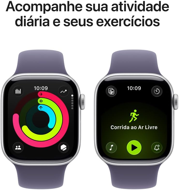 Destaca o perfil fino do relógio, o acabamento da carcaça e a sensação de conforto no pulso.