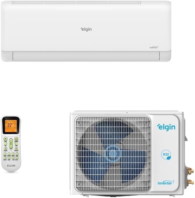 Ajuda a destacar o design do evaporador e a leitura imediata do produto como um split hi wall residencial.