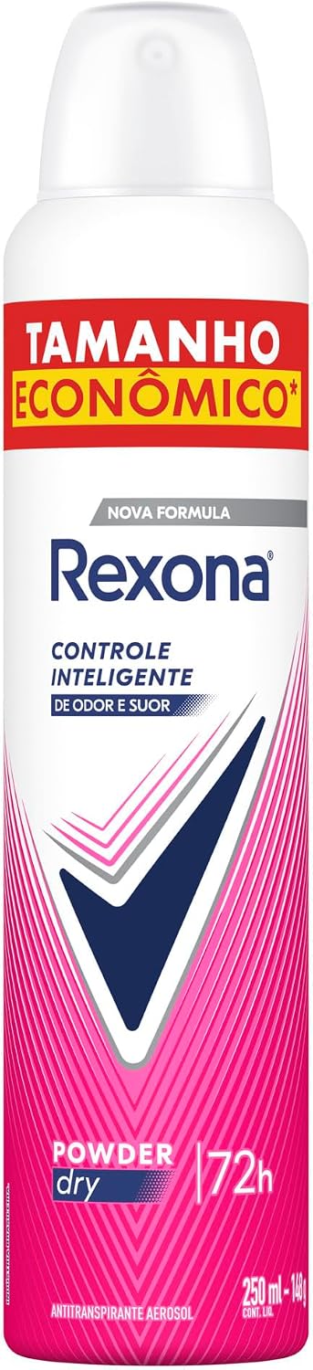 Mostra o design da embalagem, o nome do produto e o formato aerossol, ajudando na identificação imediata da versão de 250 ml.