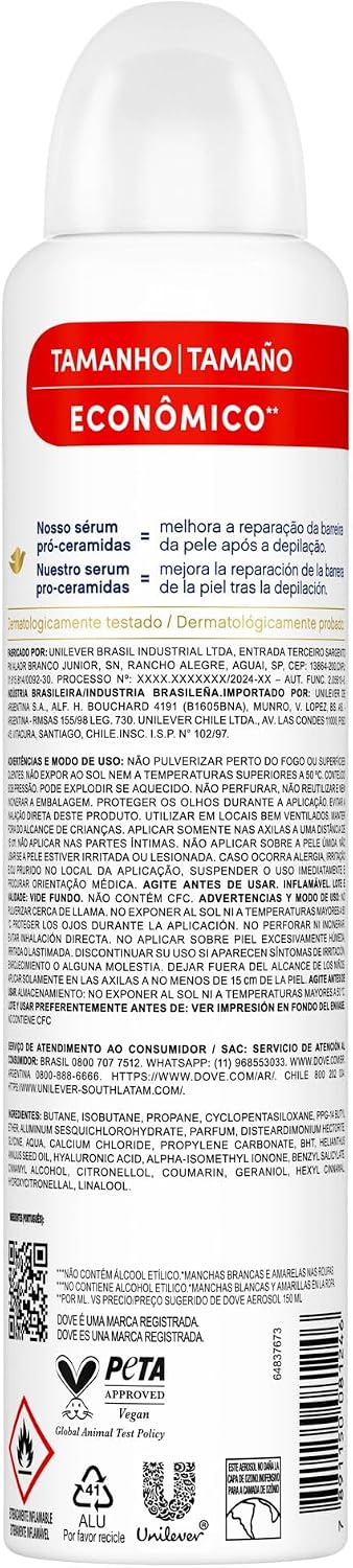 Concentra os argumentos de venda do produto, como 72h, ação antimanchas e cuidado com a pele.