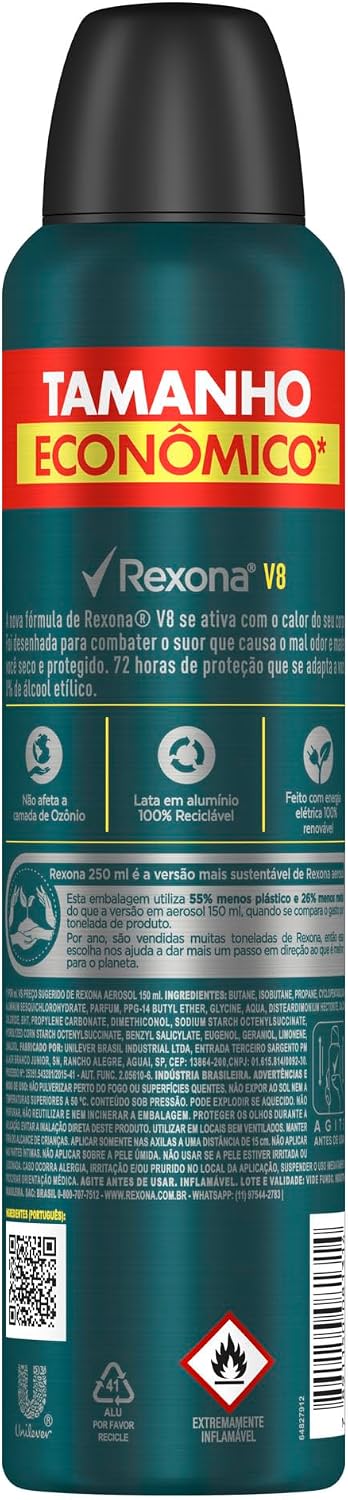 Destaca especificações e claims técnicos do antitranspirante, útil para sustentar a análise do que o produto promete entregar.