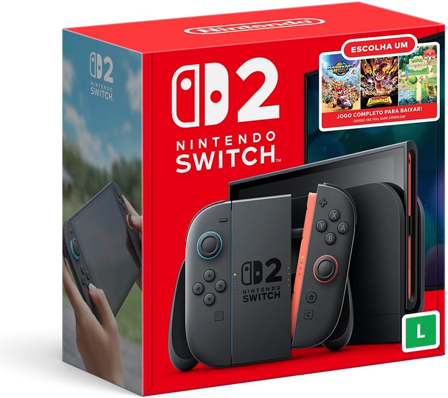 Apresenta o produto como o item central do review, reforçando o design geral e a identidade visual do console.