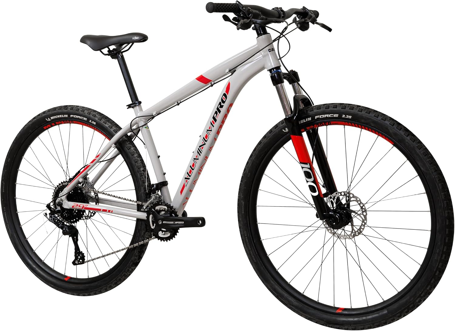 Apresenta a bike como um todo, reforçando design, categoria mountain bike e proposta de uso para trilha e pedal intermediário.
