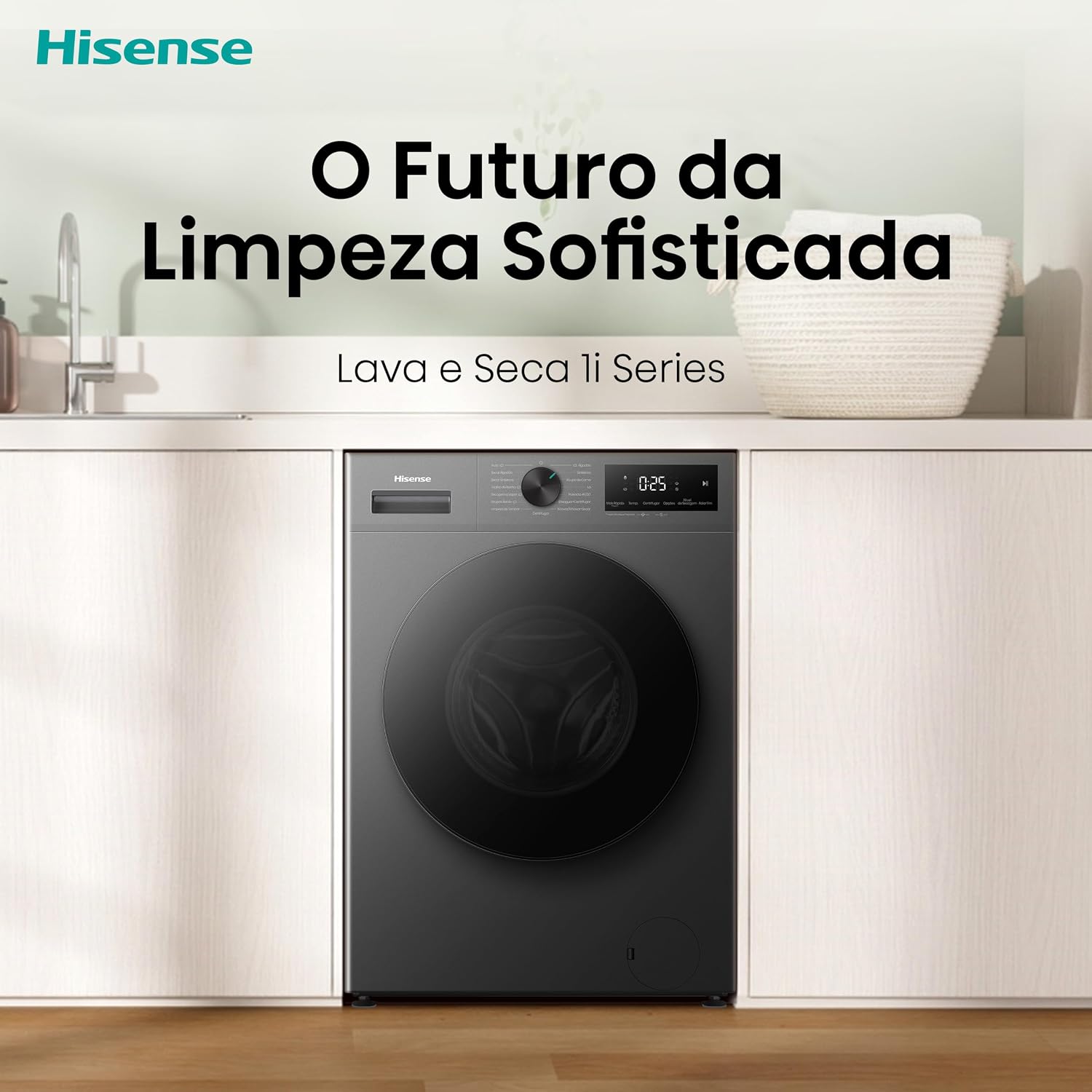 Destaca a interface de uso, botões e controle touch.