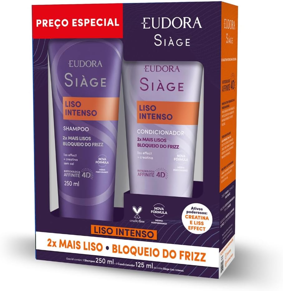 Eudora Siàge Promopack Shampoo/Condicionador Liso Intenso