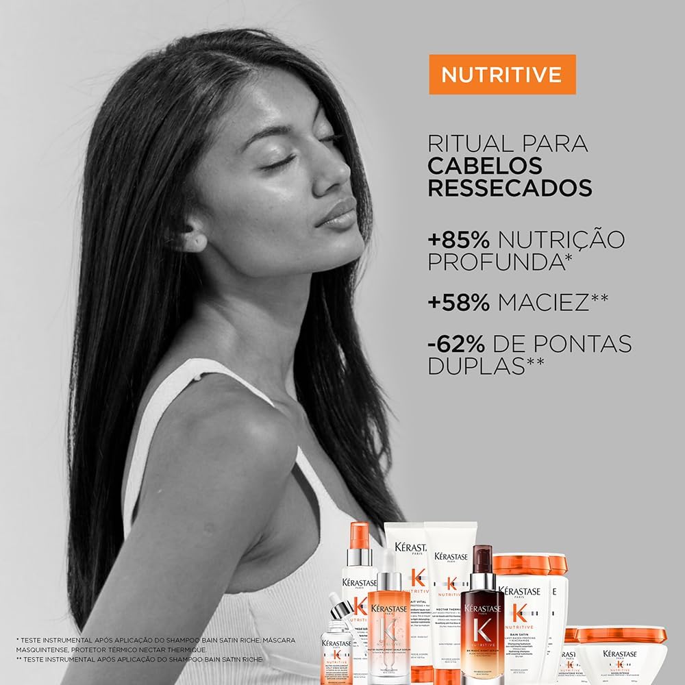 Sensação de tratamento profissional, nutrição e resultado cosmético esperado.