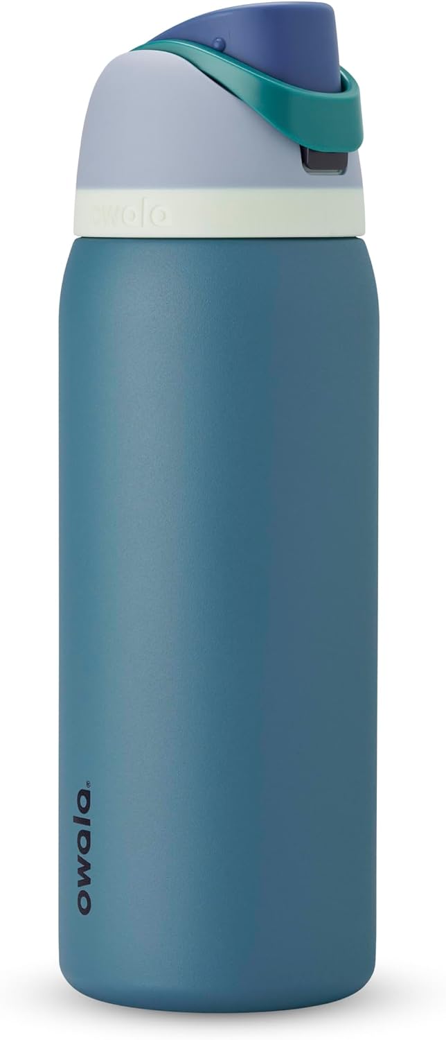 Garrafa Térmica Owala Freesip, com Canudo, 1,18 L, Denim