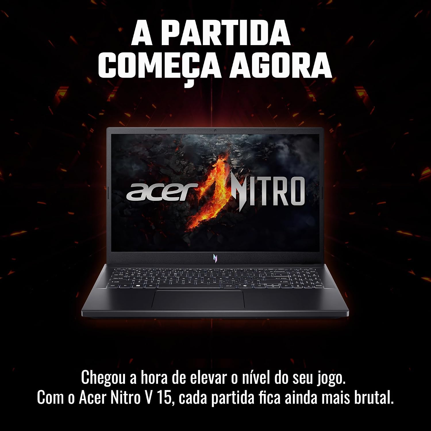 Mostra como o produto se comporta no uso real e reforça a proposta de notebook para jogos e produtividade.