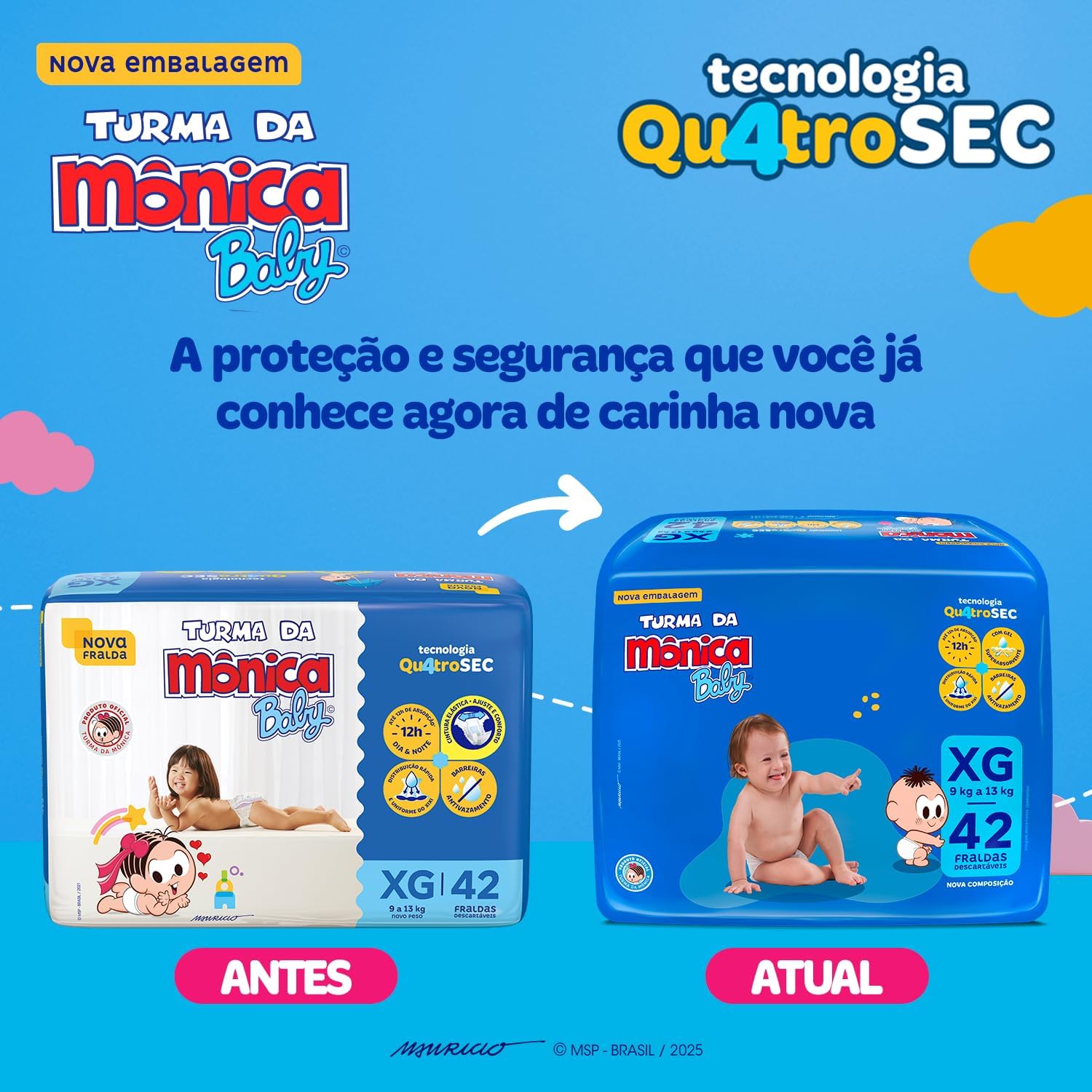 Ajuda a reforçar a tecnologia de absorção e o sistema anti-vazamento.