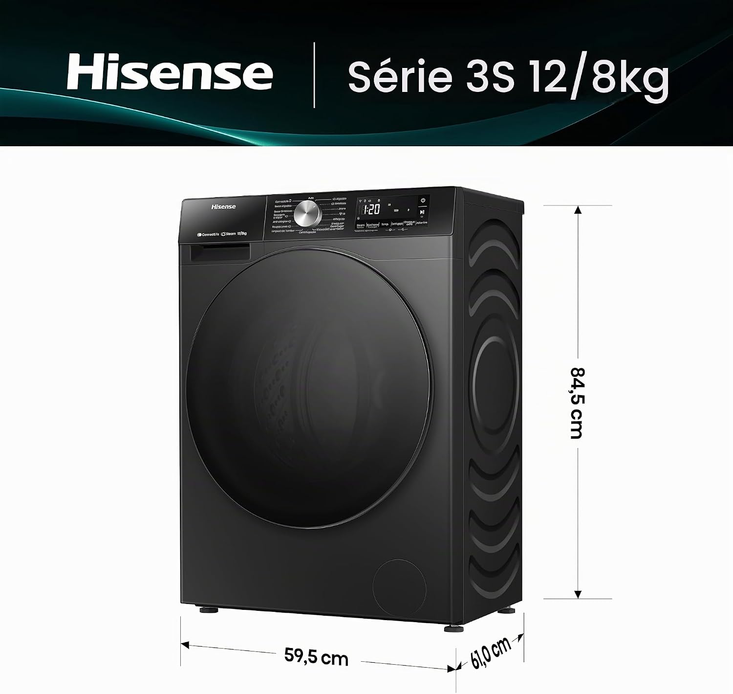 Ajuda a destacar comandos, interface touch e possíveis programas/ciclos.