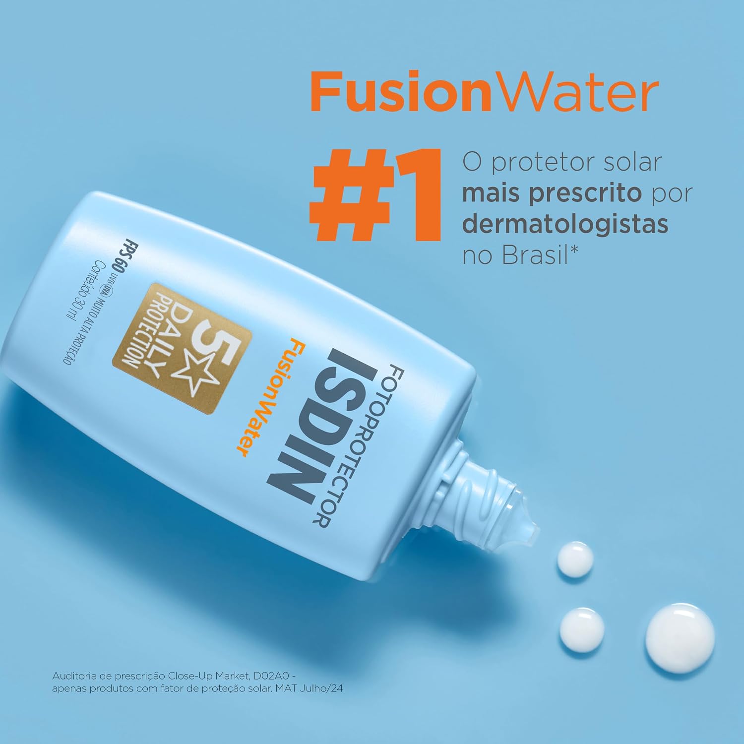 Ajuda a reforçar a proposta de FPS 60 e a imagem de produto dermocosmético premium.
