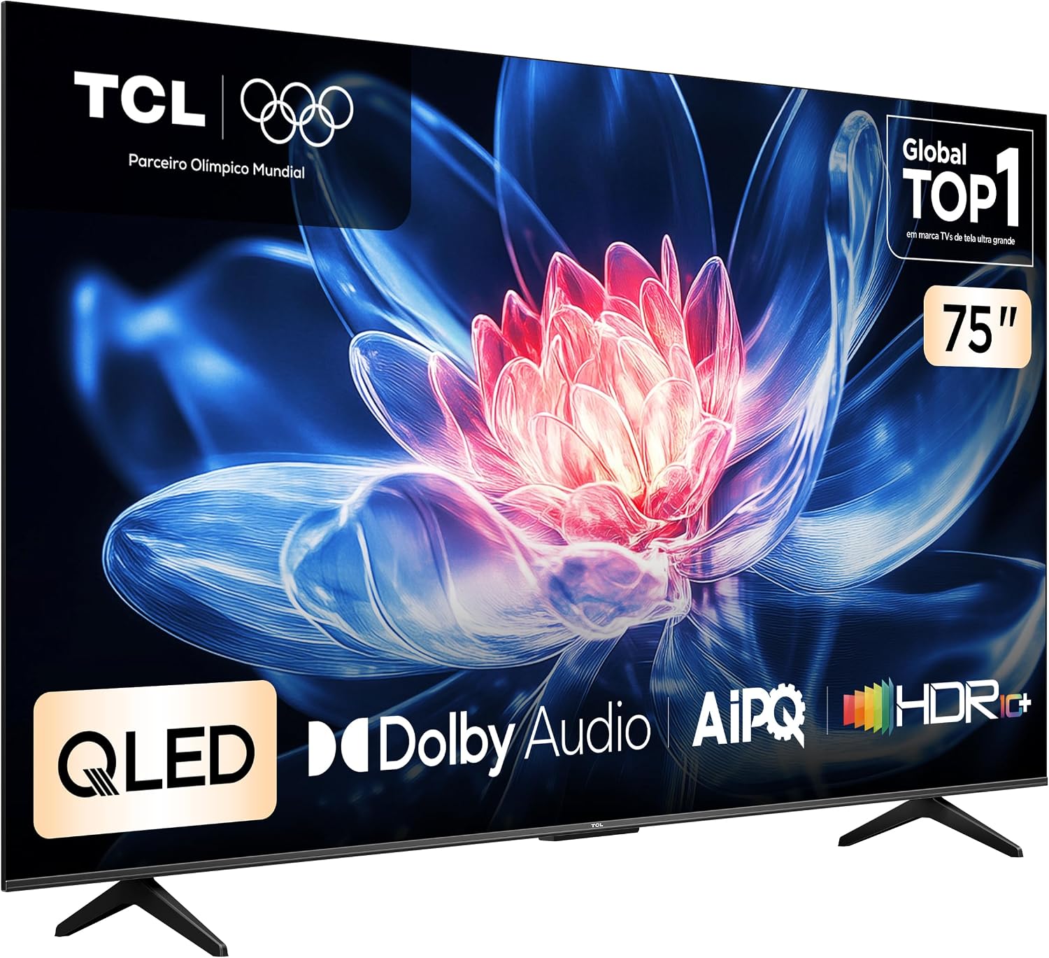 Smart Tv Tcl 75 Polegadas Qled 4K T6C Wi-Fi Bluetooth Google Tv Tela Hva e Hdr10+ 75T6C
