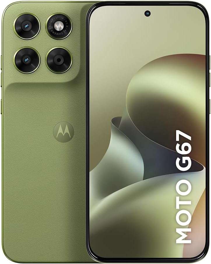 Smartphone Motorola Moto G67 5G - 128Gb 12Gb (4Gb Ram + 8Gb Ram Boost) Camera 50Mp Sony Lytia 600, Tela 1.5K Extreme Amoled 120Hz, Ultrarresistente - Verde Claro