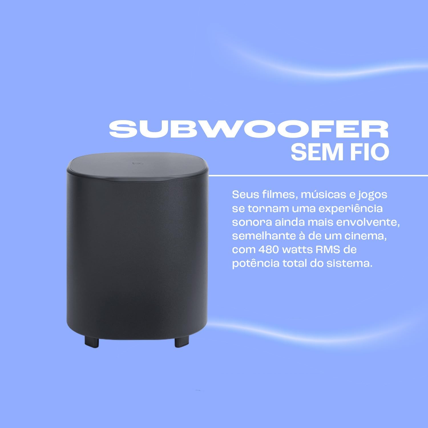 Mostra como o produto se encaixa no home theater e como ele eleva a experiência de assistir filmes e séries.