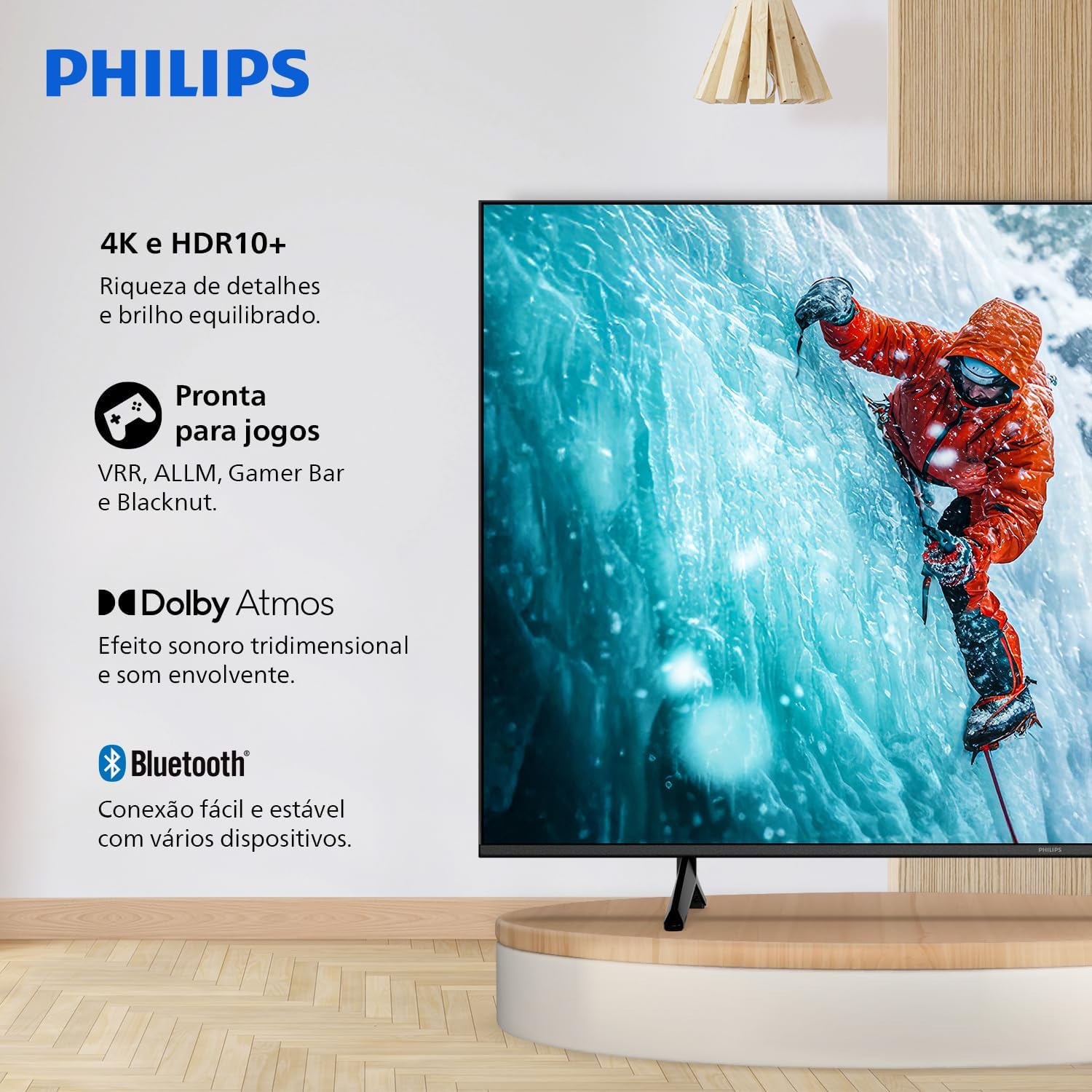 Evidencia 4K, HDR10+ e processamento de imagem, pontos centrais para quem compra pela qualidade visual.