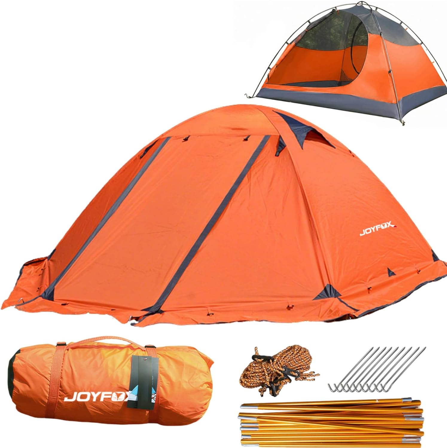Joyfox Barraca de Camping 2-3 Pessoas Rainfly Alumínio Ultralight Upf 50 Coluna D'água de 3000Mm