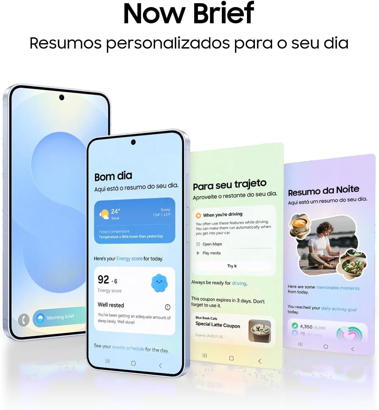 Ajuda a comunicar o design fino e a pegada compacta do Galaxy S25.