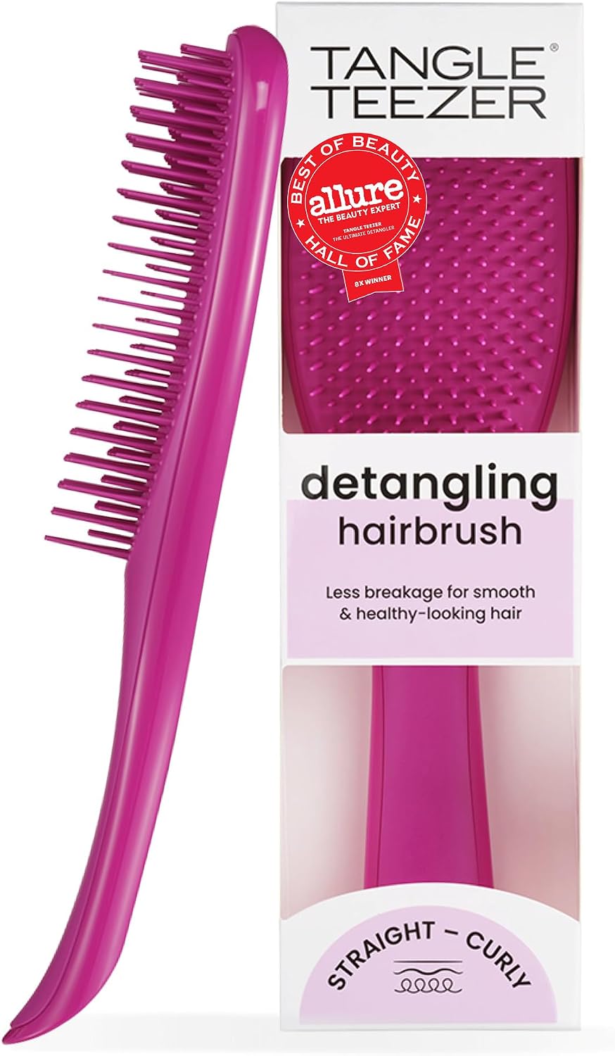 Tangle Teezer - Escova de Cabelo Desembaraçadora The Ultimate Detangler para Todos os Tipos de Cabelo. Cor: Rosa
