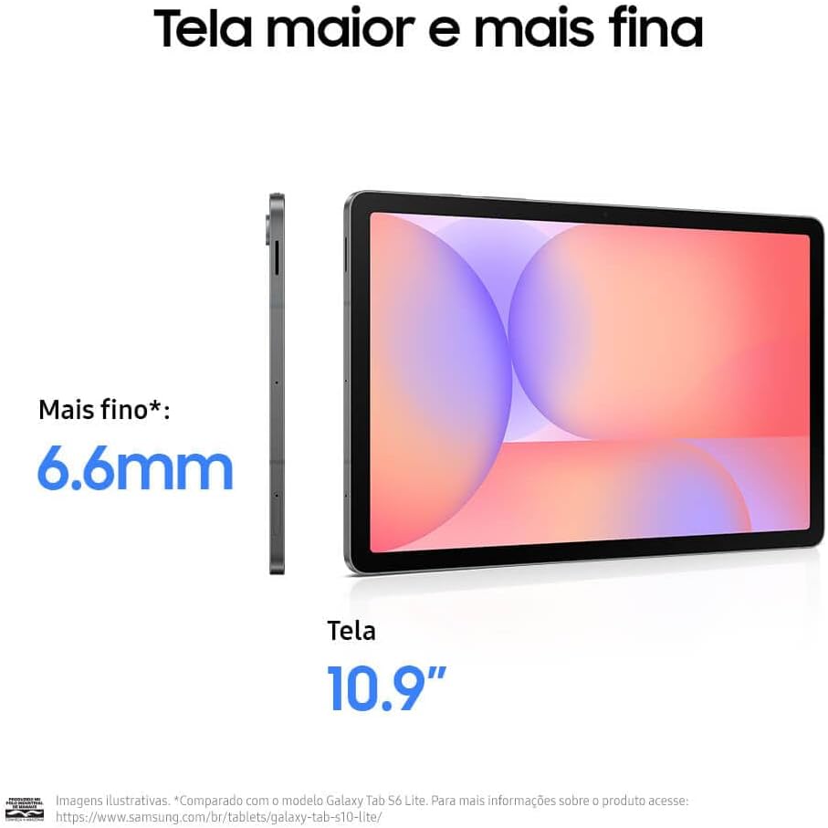 Ajuda a mostrar o design fino, construção e proporções do aparelho.