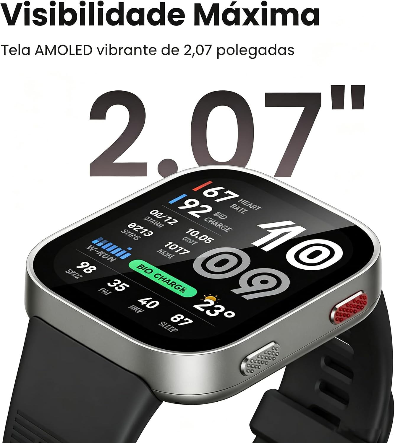 Ajuda a reforçar tamanho da tela, legibilidade e acabamento frontal.