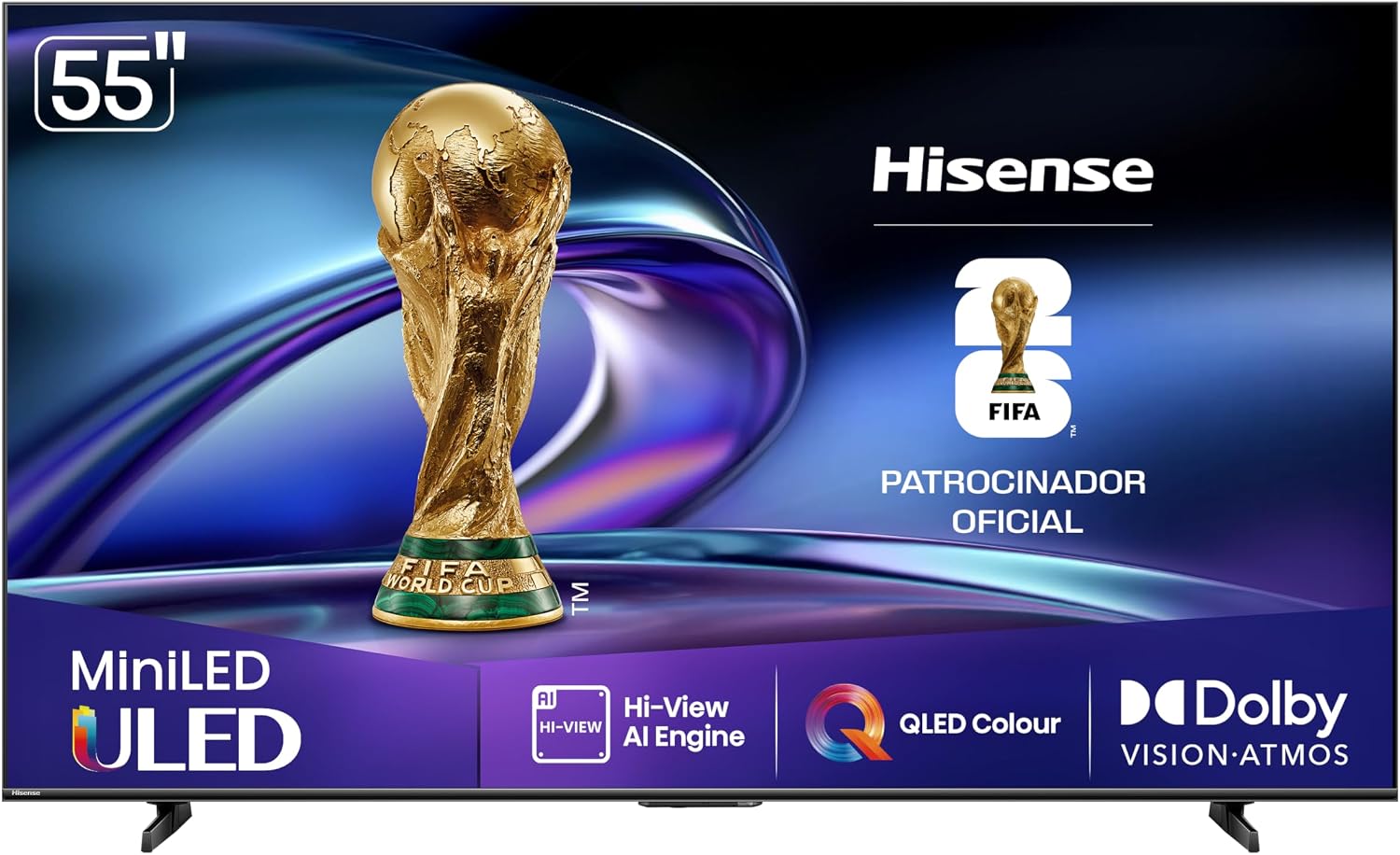 Hisense Smart Tv 4K 55" Polegadas 55U6Qv Mini LED