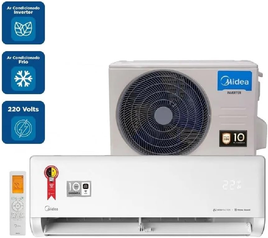 Ajuda a destacar tecnologia, acabamento ou função específica do aparelho, como inverter ou conectividade.