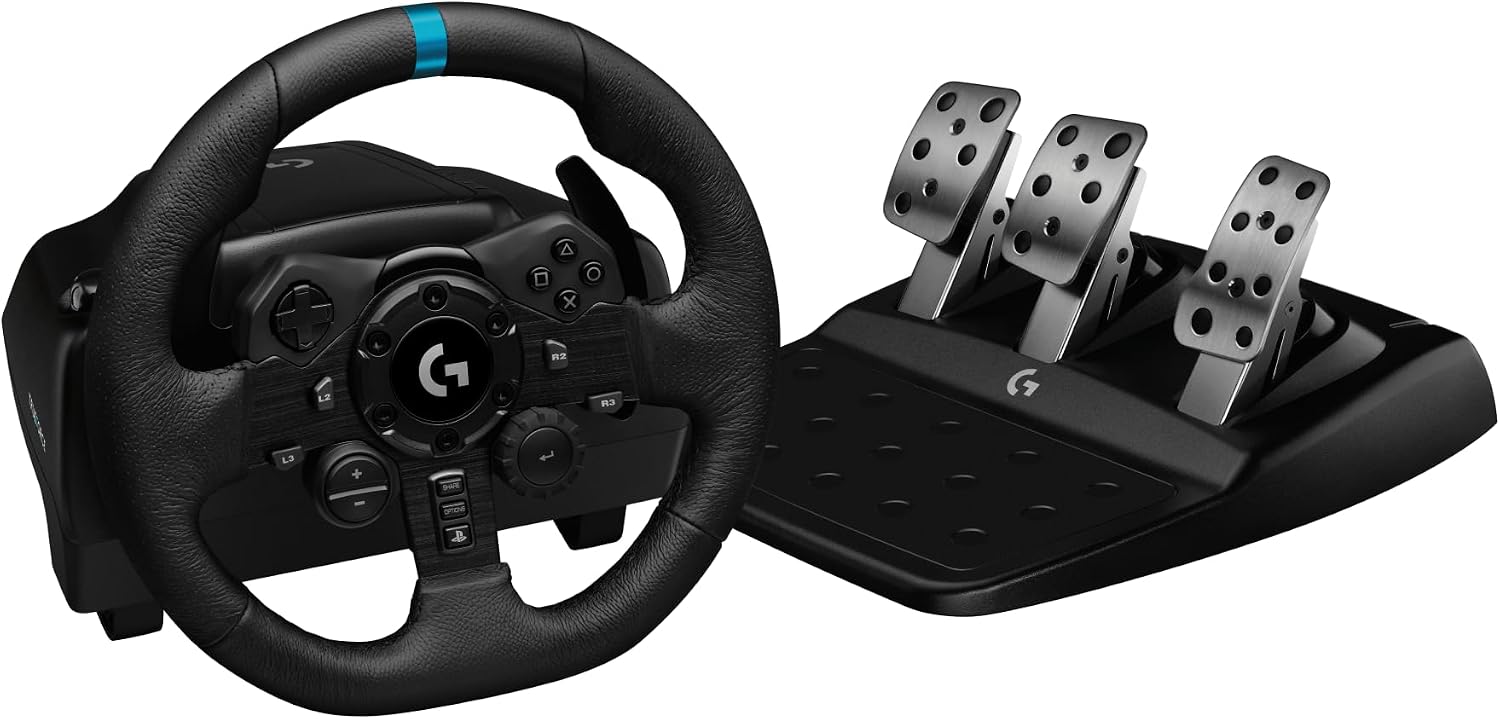 Mostra a fixação e a experiência prática de uso em setup de sim racing.