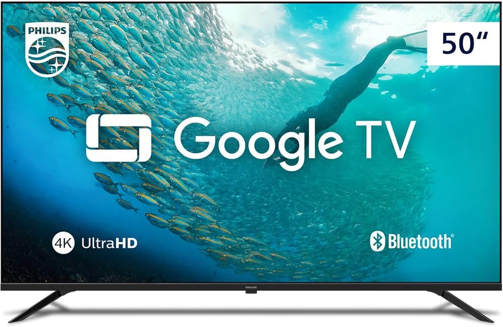 Philips, Smart Tv, 50'' 4K Uhd, 50Pug7019/78, Google Tv, Comando de Voz, Hdr