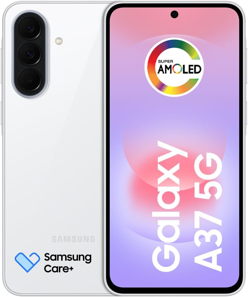 Celular Samsung Galaxy A37 5G 256Gb, 8Gb Ram, Câmera Tripla de Até 50Mp Ois, Selfie de 12Mp Video Hdr, Ip68, Tela Super Amoled 6.7", Recursos Ai, Até 6 Atualizações de Android e Segurança (Branco)