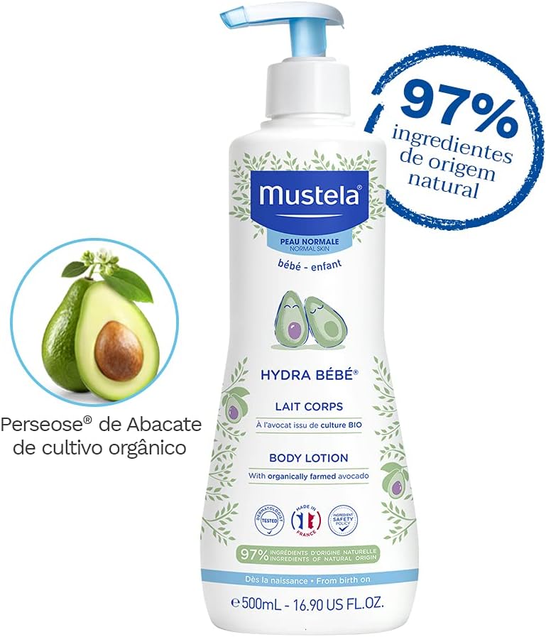 Ajuda a sustentar argumentos sobre hidratação, ingredientes de origem natural ou uso seguro desde o nascimento.