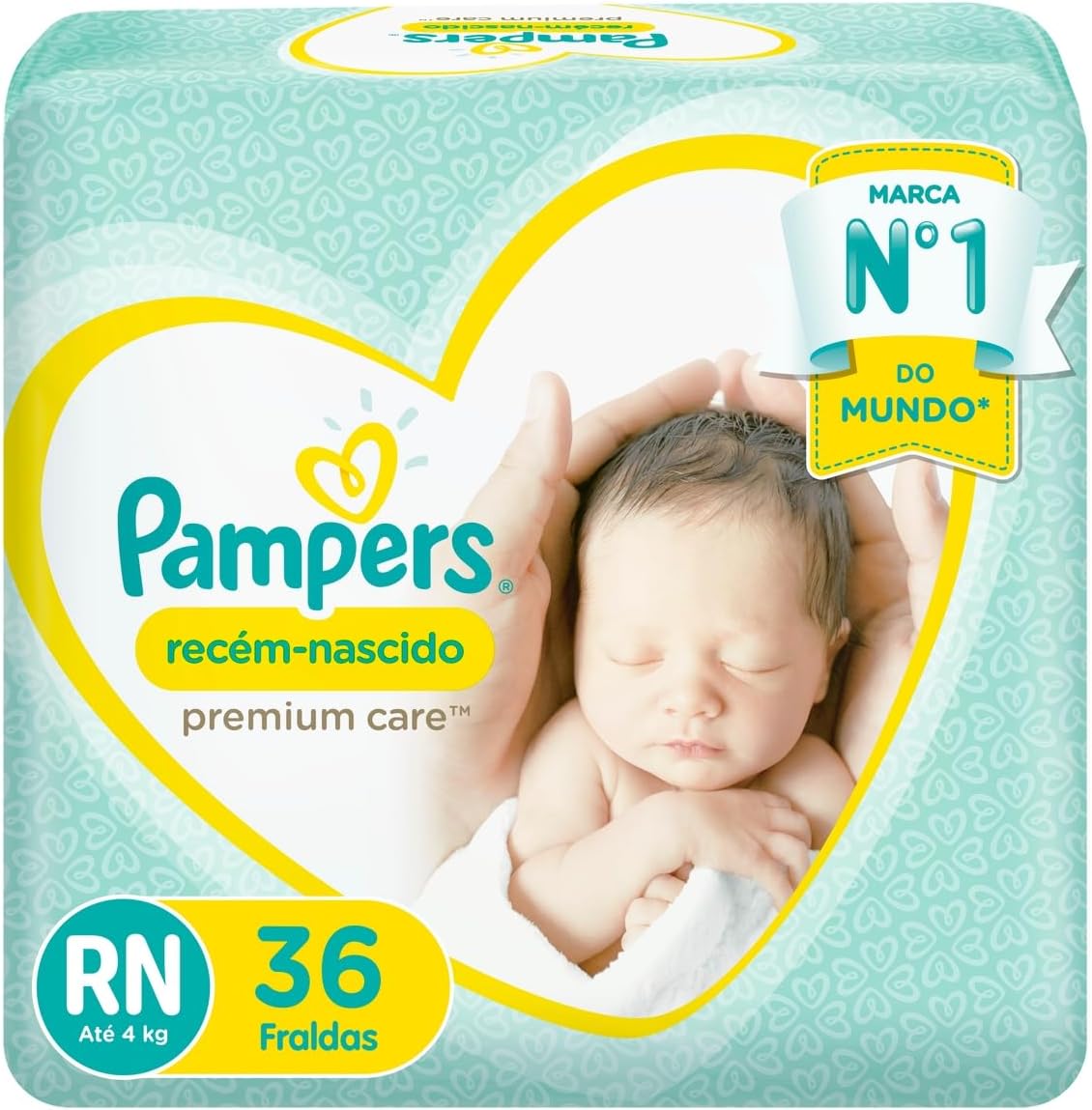 Fralda Pampers Primeiros Dias Tamanho Rn (Até 4 Kg), 36 Unidades