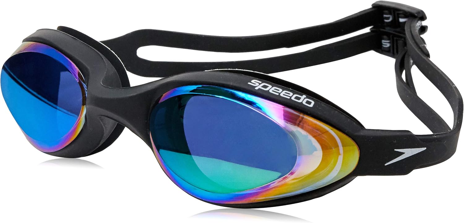 Óculos de Natação, Speedo, Hydrovision Mirror, Lentes Espelhadas com Proteção Uv e Antifog, Vedação M
