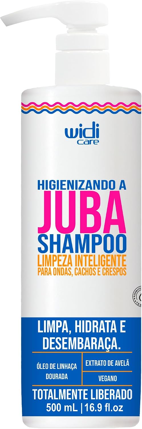 Mostra claramente o produto, a identidade visual da linha e a proposta de shampoo para curvaturas em formato grande.