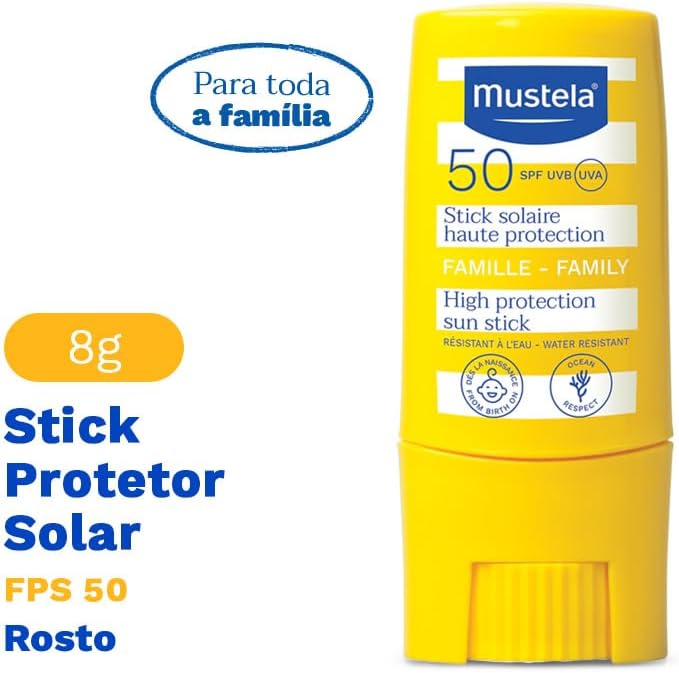 Informações de rótulo, fator de proteção e posicionamento do produto.