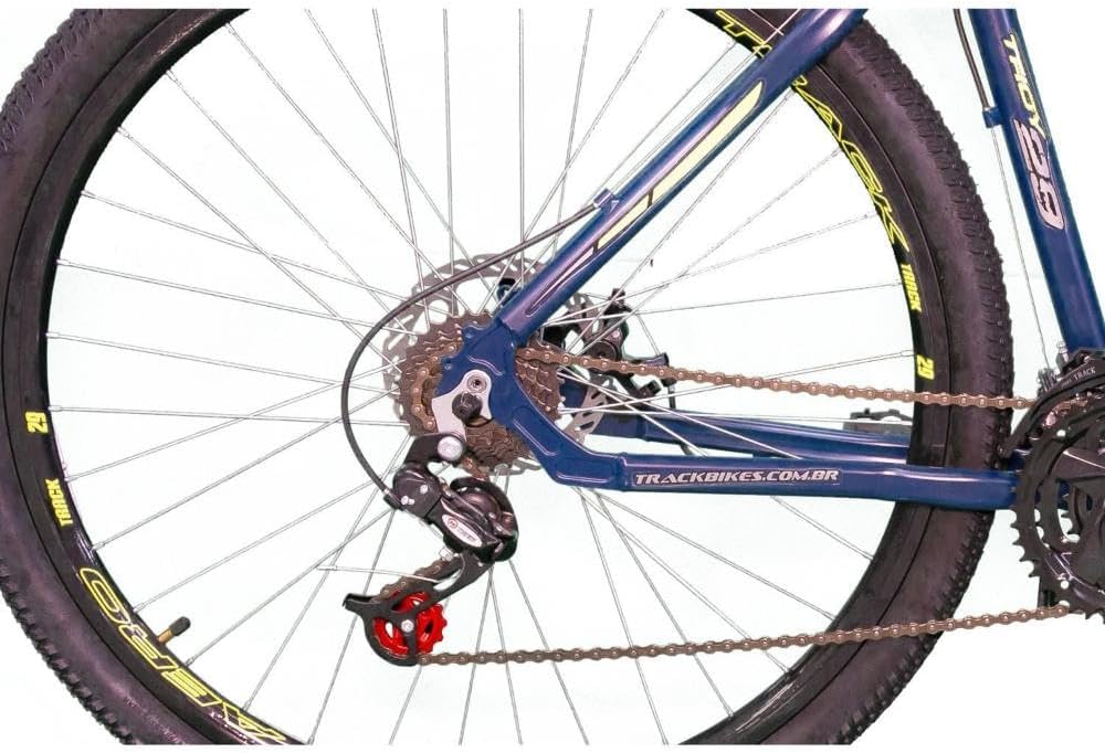 Destaca a proposta de mountain bike de entrada para lazer e deslocamentos em piso irregular.