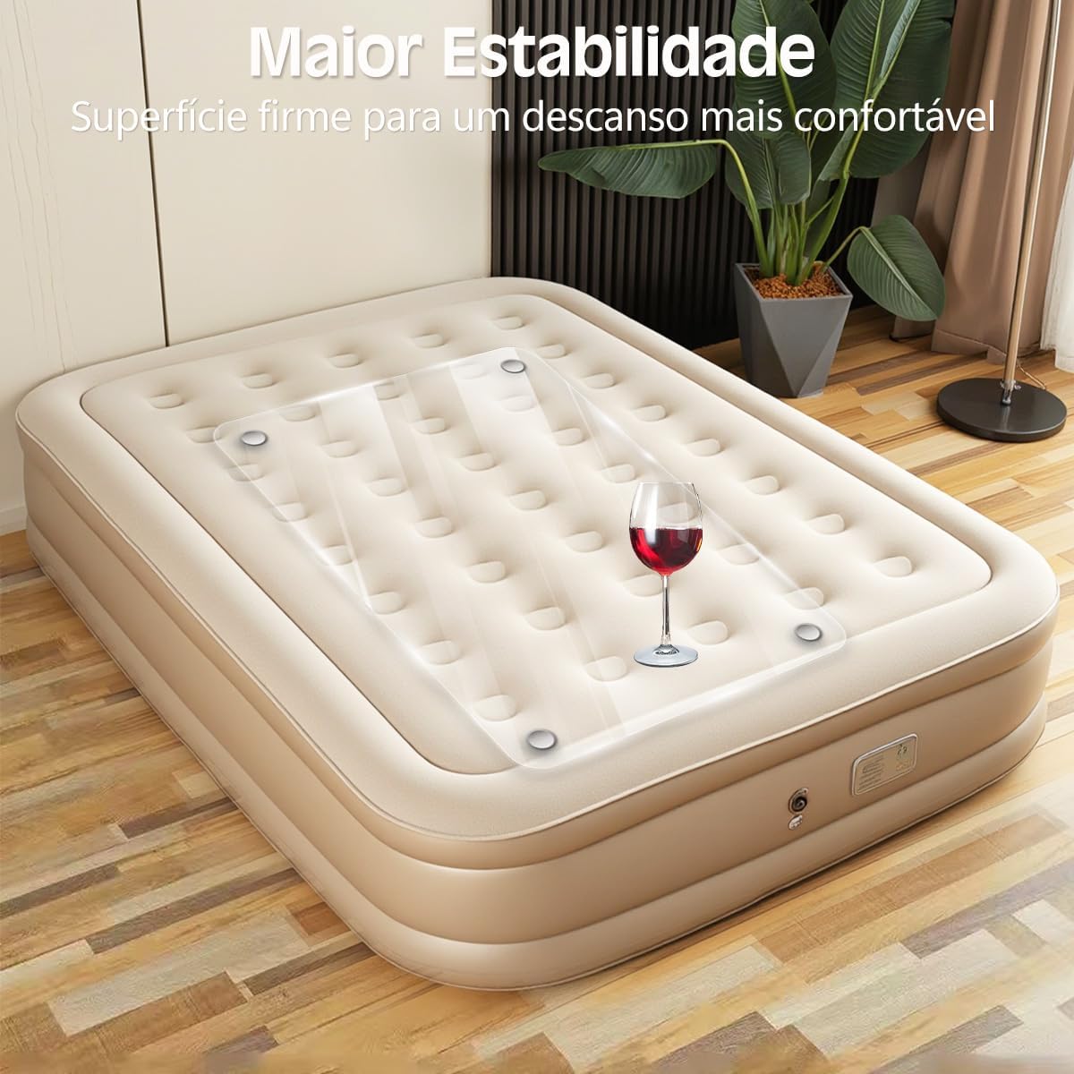 Evidencia a proposta de versatilidade para casa, viagens e camping, indo além da imagem de catálogo.
