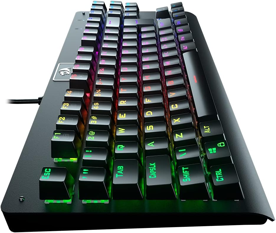 Ajuda a visualizar o teclado no setup real e o impacto da iluminação no ambiente.