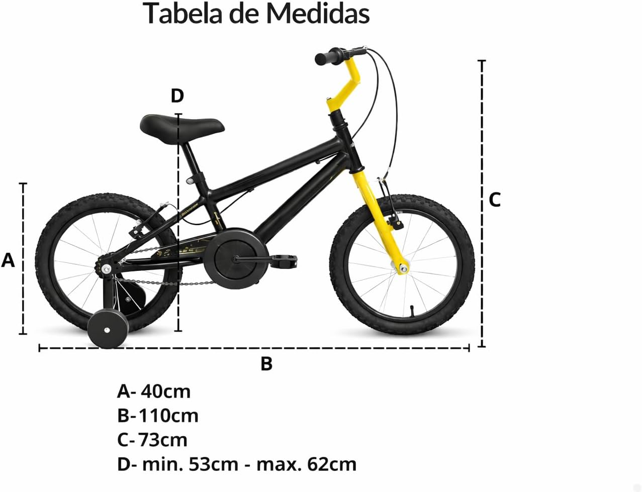 Mostra como a bicicleta se comporta no uso cotidiano e reforça a ideia de aprendizado e diversão.