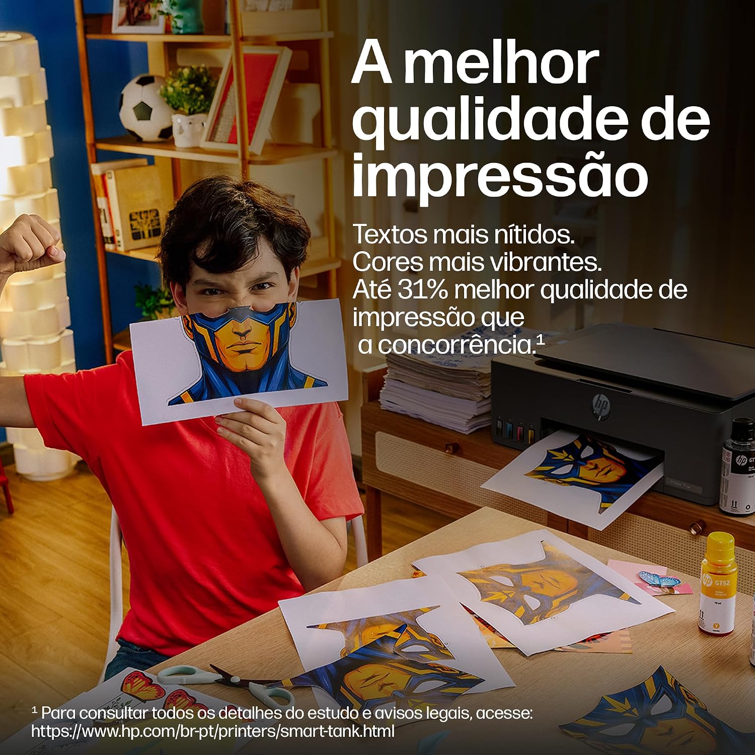 Reforça a vantagem econômica do kit inicial e o abastecimento com tintas originais HP.