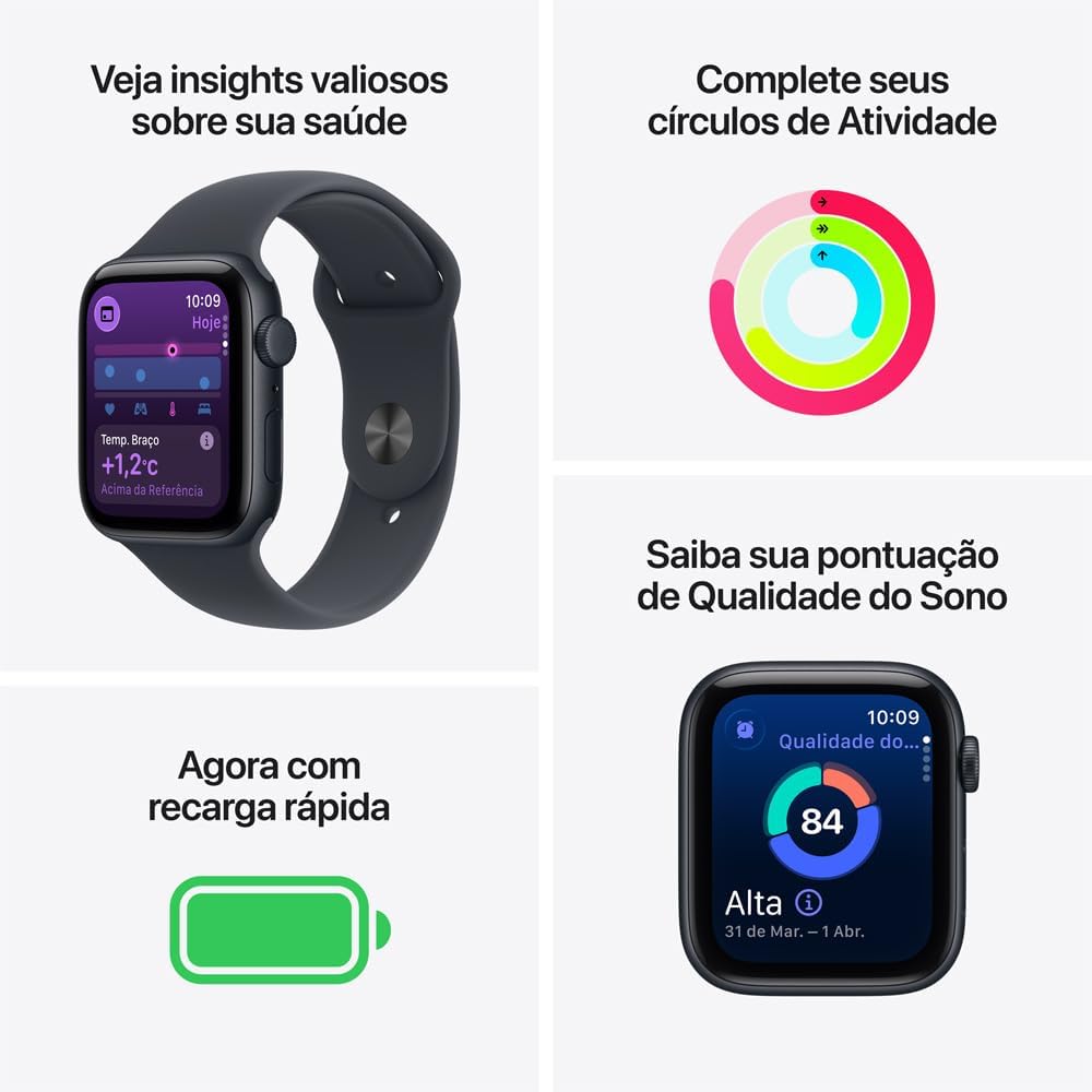 Ajuda a mostrar tamanho, formato e presença da tela, além de comunicar melhor o encaixe no pulso.