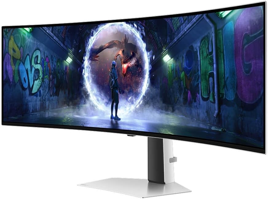 Ajuda a comunicar elementos técnicos do painel OLED/QD-OLED, qualidade de imagem e textura fosca.