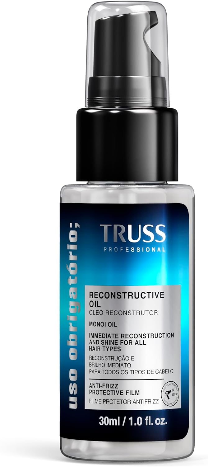 Truss Óleo Reconstrutor Uso Obrigatório | Tratamento Capilar para Brilho, Reconstrução e Proteção | 30Ml