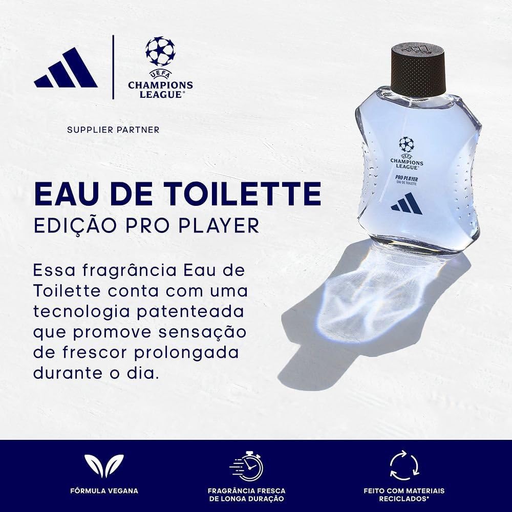 Ajuda a evidenciar marca, linha UEFA Champions League e leitura dos elementos gráficos do produto.