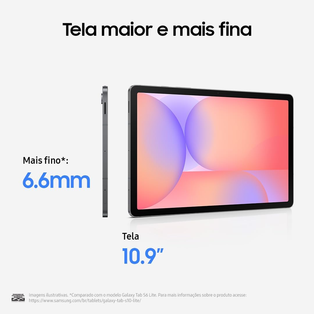 Reforça a construção, a portabilidade e a aparência mais premium do corpo do tablet.