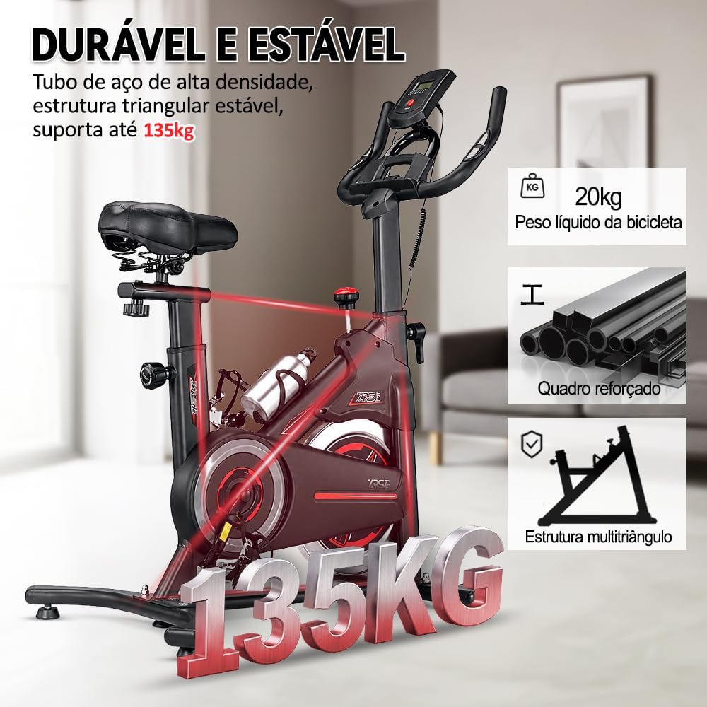 Ajuda a reforçar ajustes ergonômicos e a construção reforçada da bike.