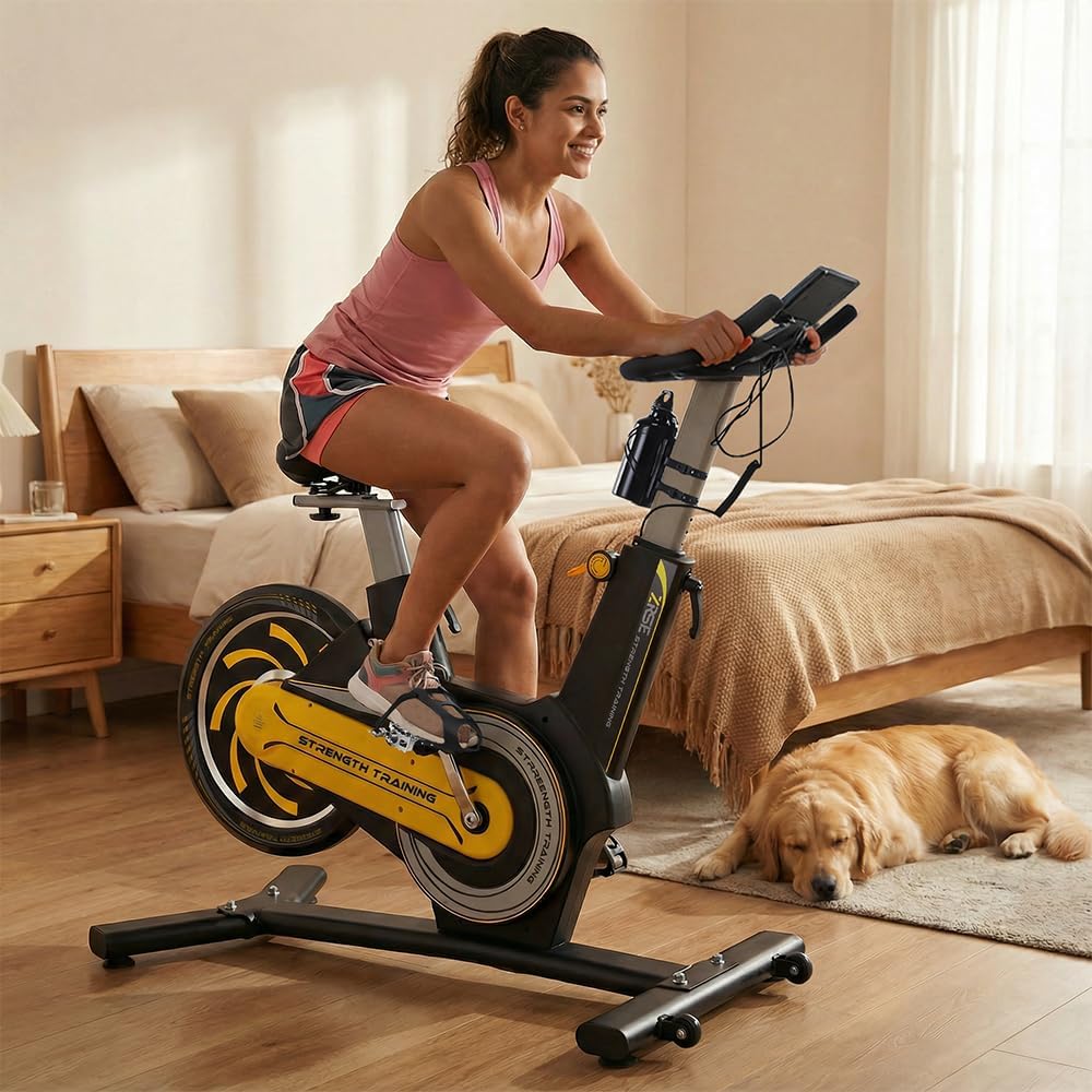 Bicicleta Ergométrica Spinning Magnética Silenciosa Até 180Kg
