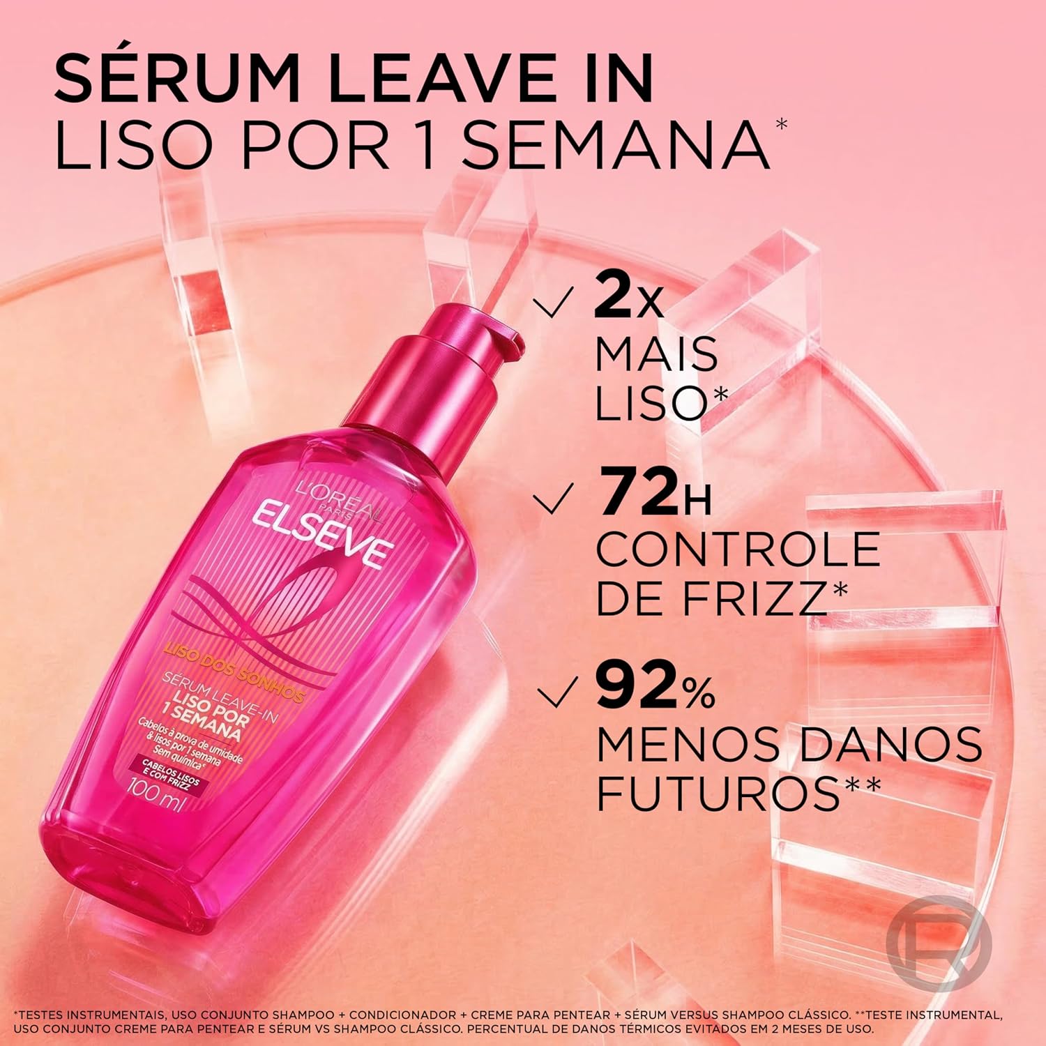 Ajuda a explicar a proposta tecnológica do sérum e seu posicionamento como leave-in termoativado.